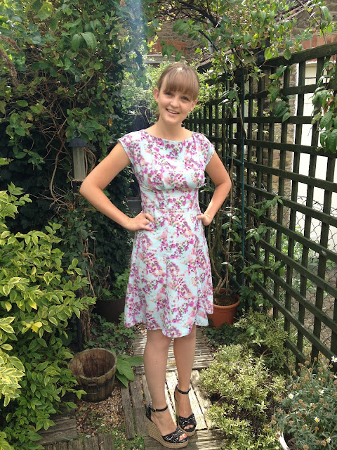 Diary of a Chainstitcher Cherry Blossom Crepe By Hand London Anna Dress Sewing Pattern