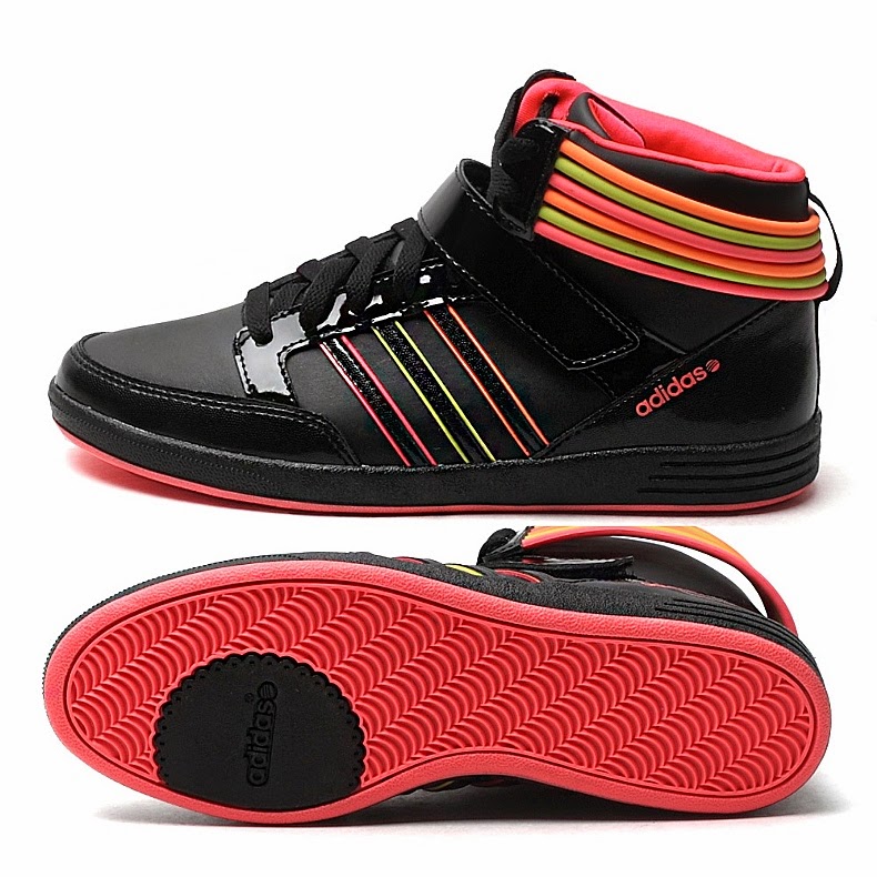 Professional Atheletic News: Adidas NEO HOOPS BANGLE W Synthetic (LEA/SHINY) Women's Casual Shoes