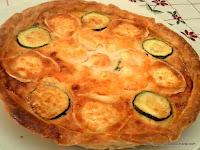 Quiche De Calabacín, Gambas Y Queso De Cabra
