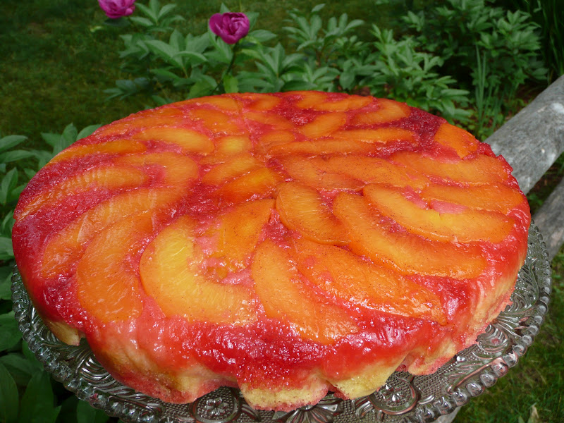 Everyday Dutch Oven Rosy Peach Upside Down Cake