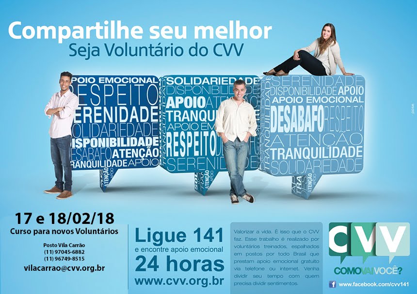 CVV Vila Carrão - CVV Zona Leste - CVV ZL - SP capital