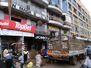 Betting shops in Kampala in Uganda.