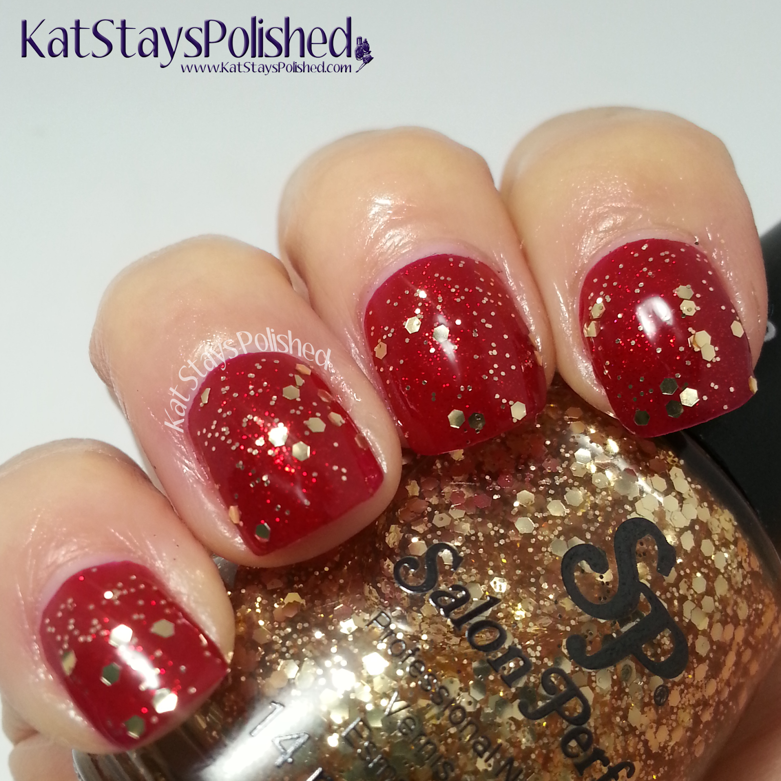 Salon Perfect - Paint the Town Red White and Blue - Special Effect Top Coat- Fool's Gold | Kat Stays Polished