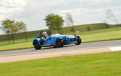 On track at Bedford Autodrome in my Caterham R500