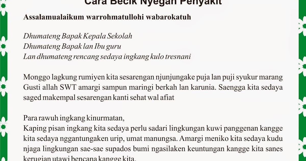 Pidato Bahasa Jawa Tentang 17 Agustus 1945 Sd Jaten