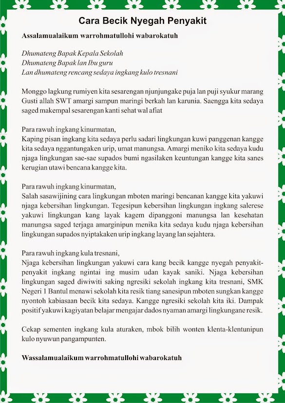 Contoh Pidato Bahasa Jawa Tema 17 Agustus