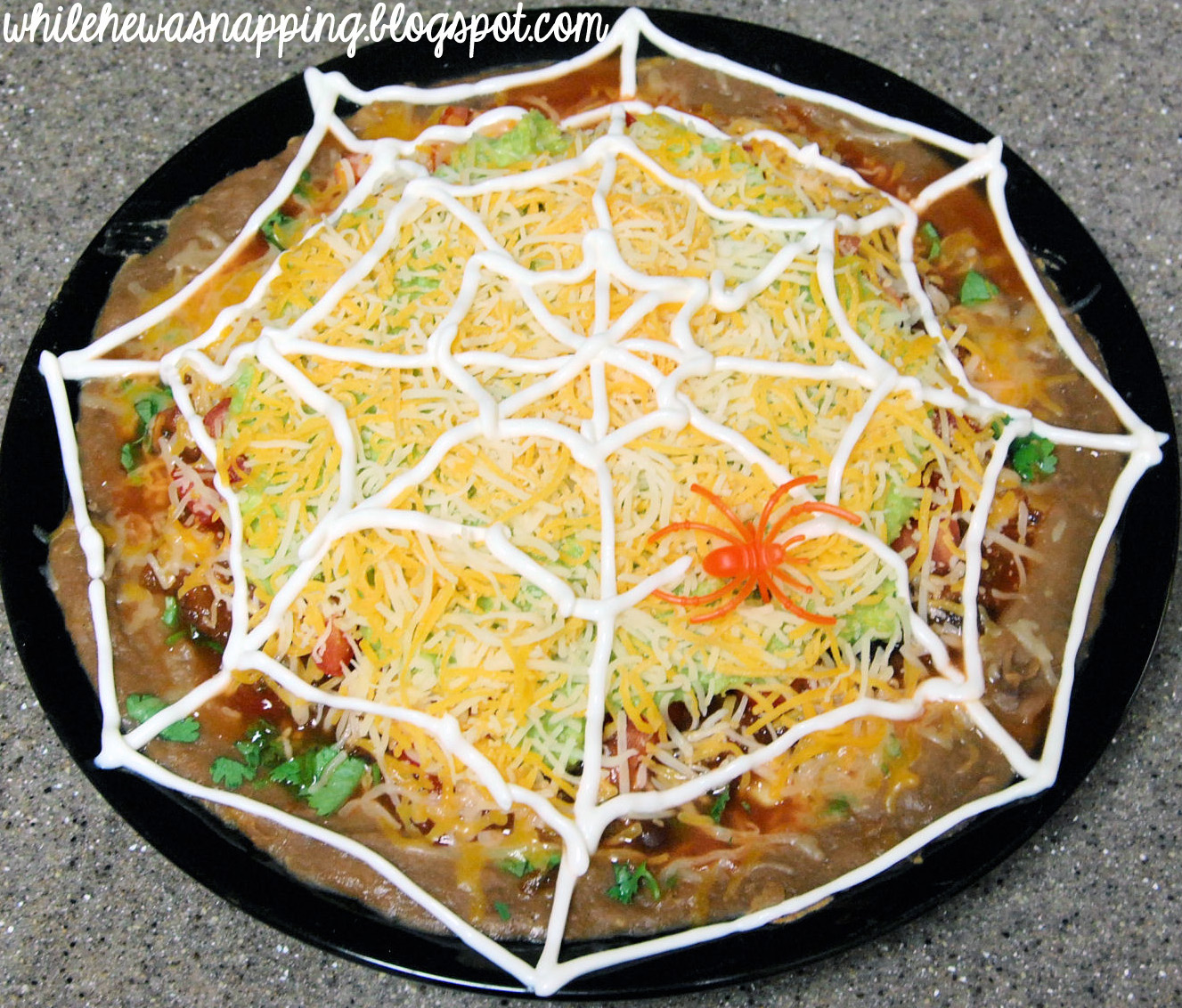Spiderweb Nachos from While He Was Napping