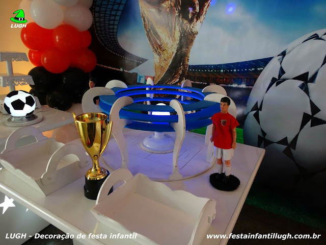 Tema Futebol - Decoração provençal simples - Detalhes imagem 03 Decoração de festa infantil tema futebol