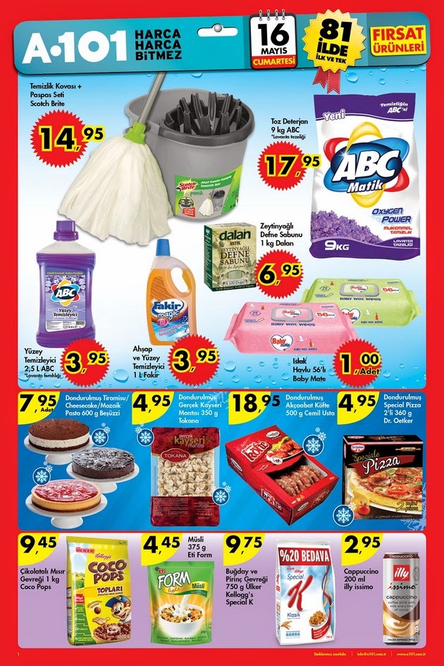 A101 16 Mayıs 2015 Aktüel Kampanya İnsert Bim A101 Şok Market İnsert