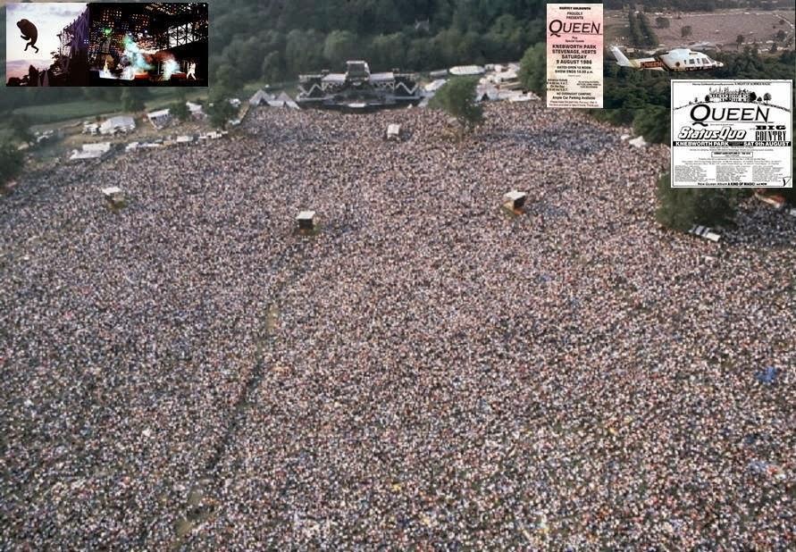 Primeiro Fan club do Queen No Brasil Knebworth Park o ultimo concerto