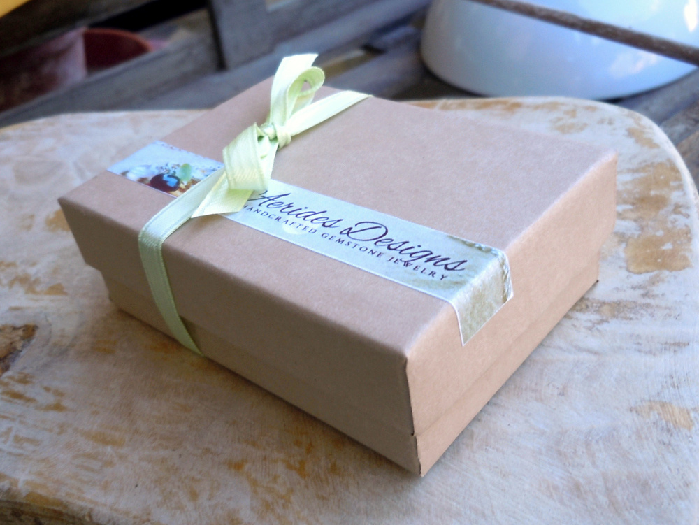 Aerides Designs Handcrafted Gemstone Jewelry Packaging my Etsy Shop