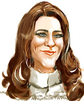 Kate Middleton is a caricature by Artmagenta