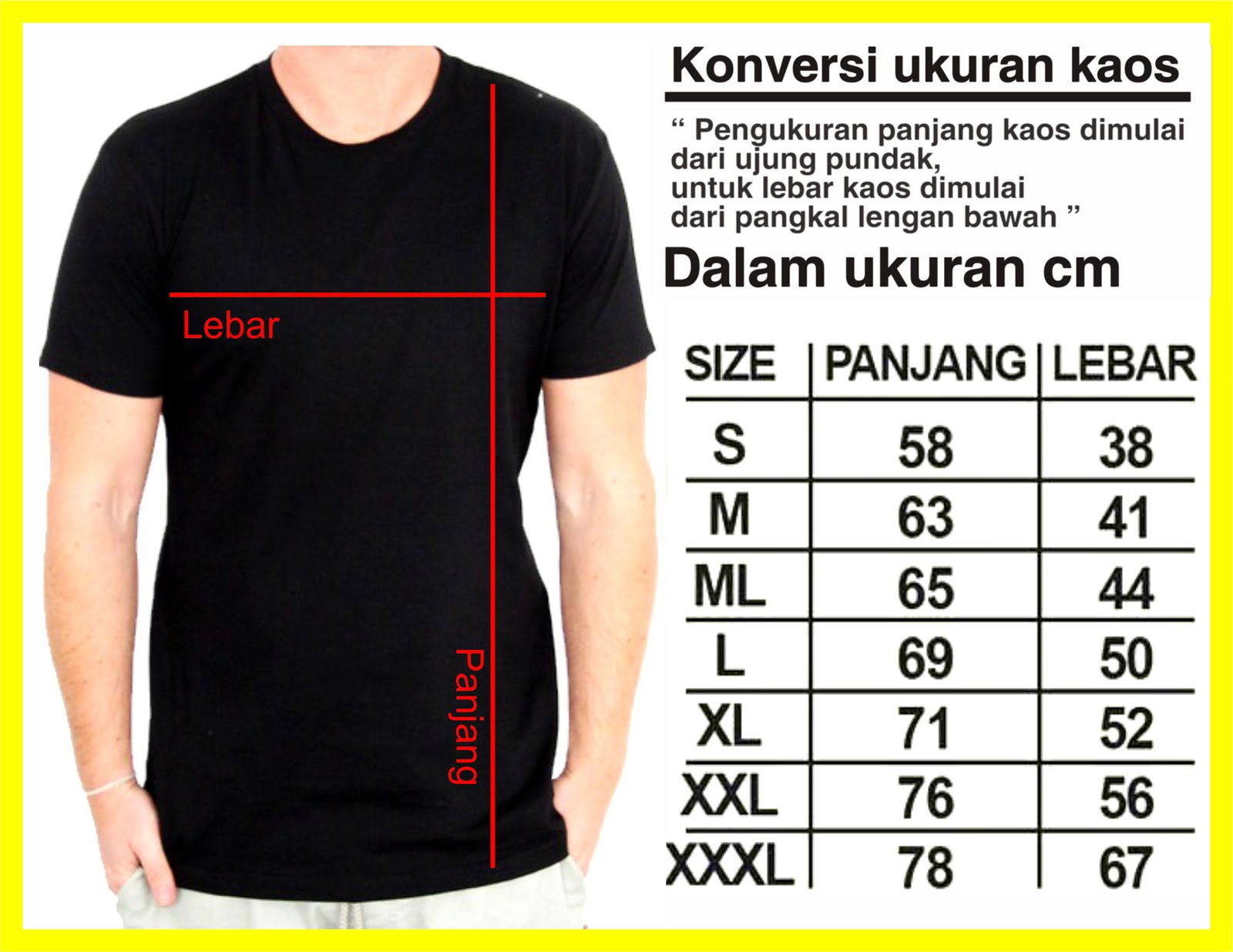 Size Chart CANO Clothes