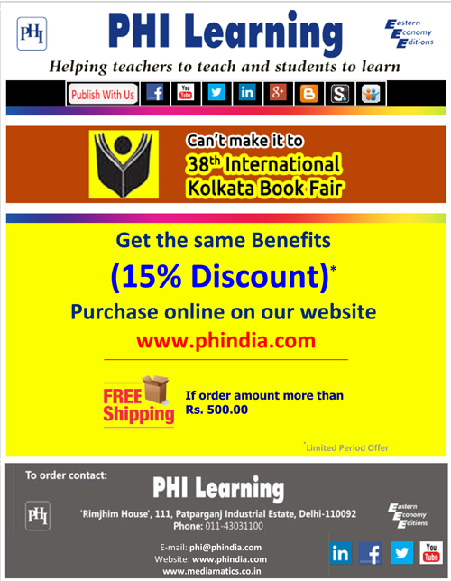Can't make it to Kolkata Book Fair - Get the same benefits (15% Discount) on all online purchases on ourt website www.phindia.com)