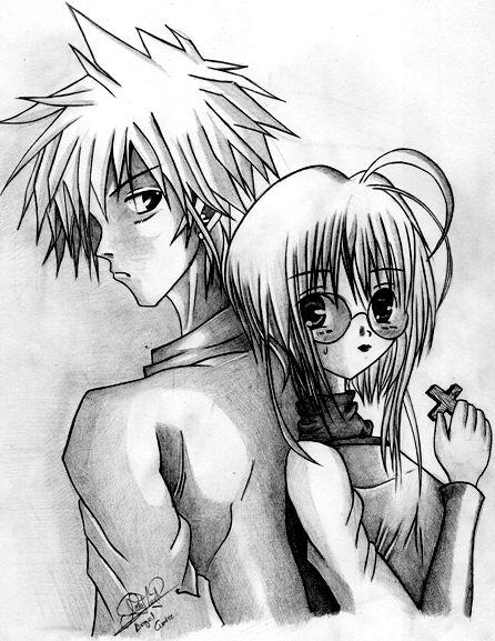 Bonitos Dibujos De Animes A Lapiz De Amor