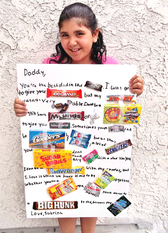 Candy Card Poster Craft for Father's Day.