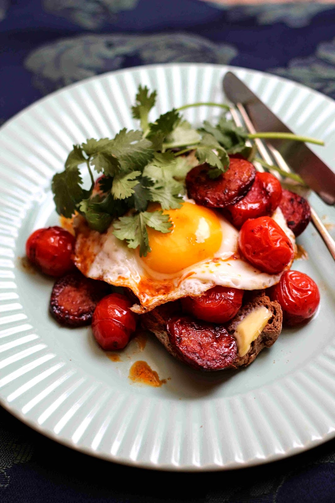 UndomestiKATEd Spiced Chorizo and Tomato Eggs