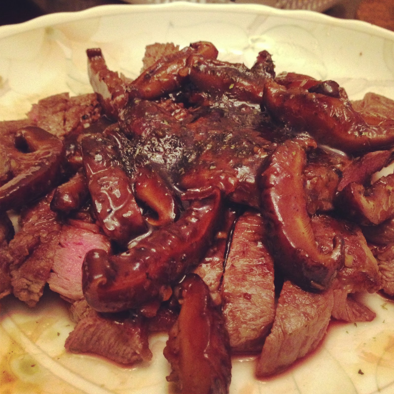 Sliced Beef with Asian Mushroom Sauce - In Chef Mode