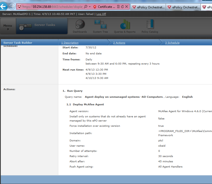 How to auto Deploy Mcafee ePO 4.6 agents on Windows machines