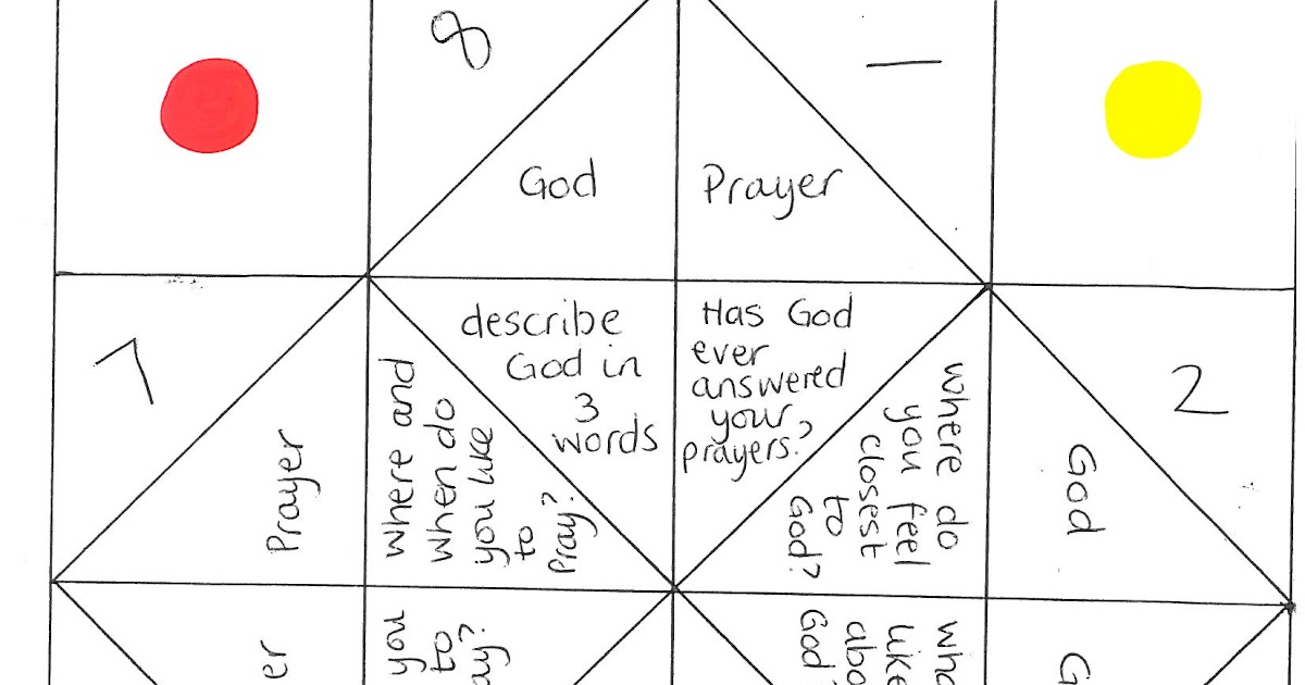 Flame Creative Children's Ministry Reflection question origami