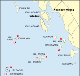 Map of Diving at Koh Lanta