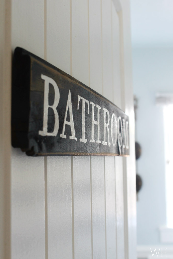 DIY Bathroom Sign & A Look into our Main Bath The Wicker House