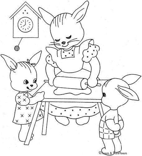 cicideko tavsan ailesi nakis sablonu