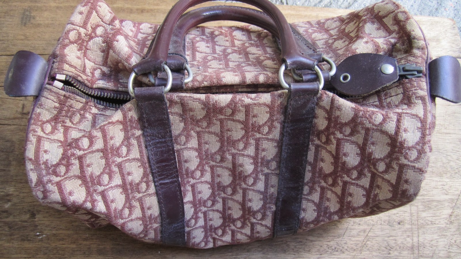 brandylovesvintage: bag restoration: vintage christian dior tapestry boston  bag