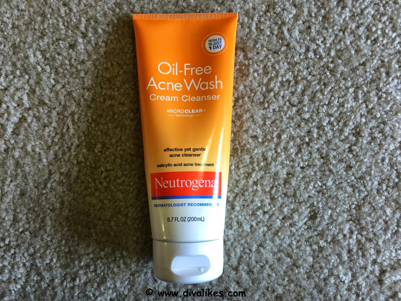 Neutrogena OilFree Acne Wash Cream Cleanser Review Diva Likes