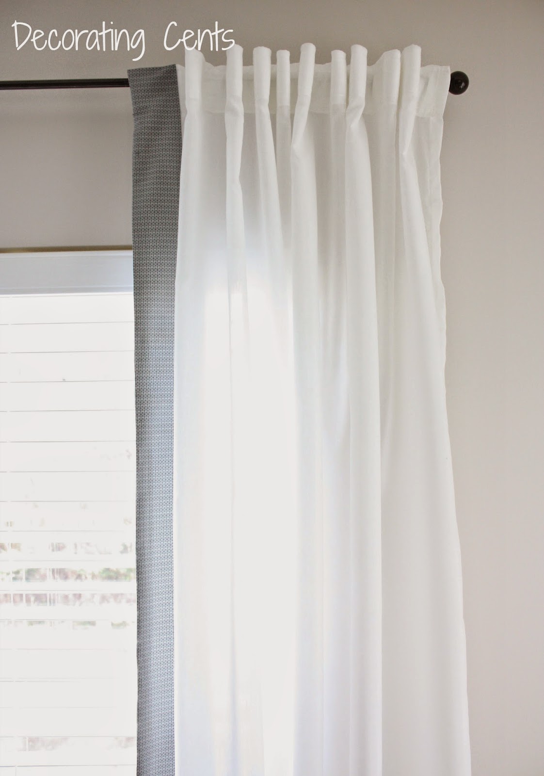 DIY Fabric Trimmed Curtains