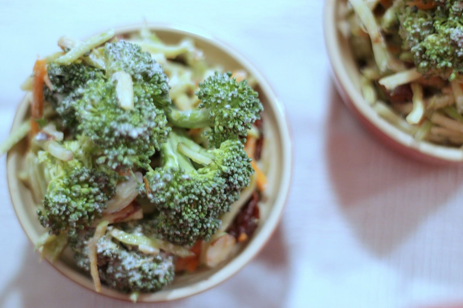 Brunch N' Cupcakes {Broccoli Salad with Lemon Honey Yogurt Dressing}