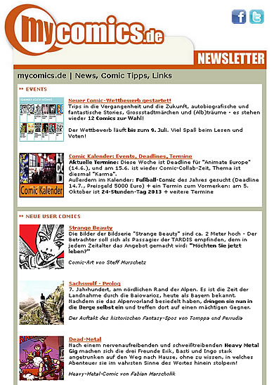 Das Mycomics De Blog Newsletter Neuer Wettbewerb Comic Deadlines 8 Comic Tipps Comic Links