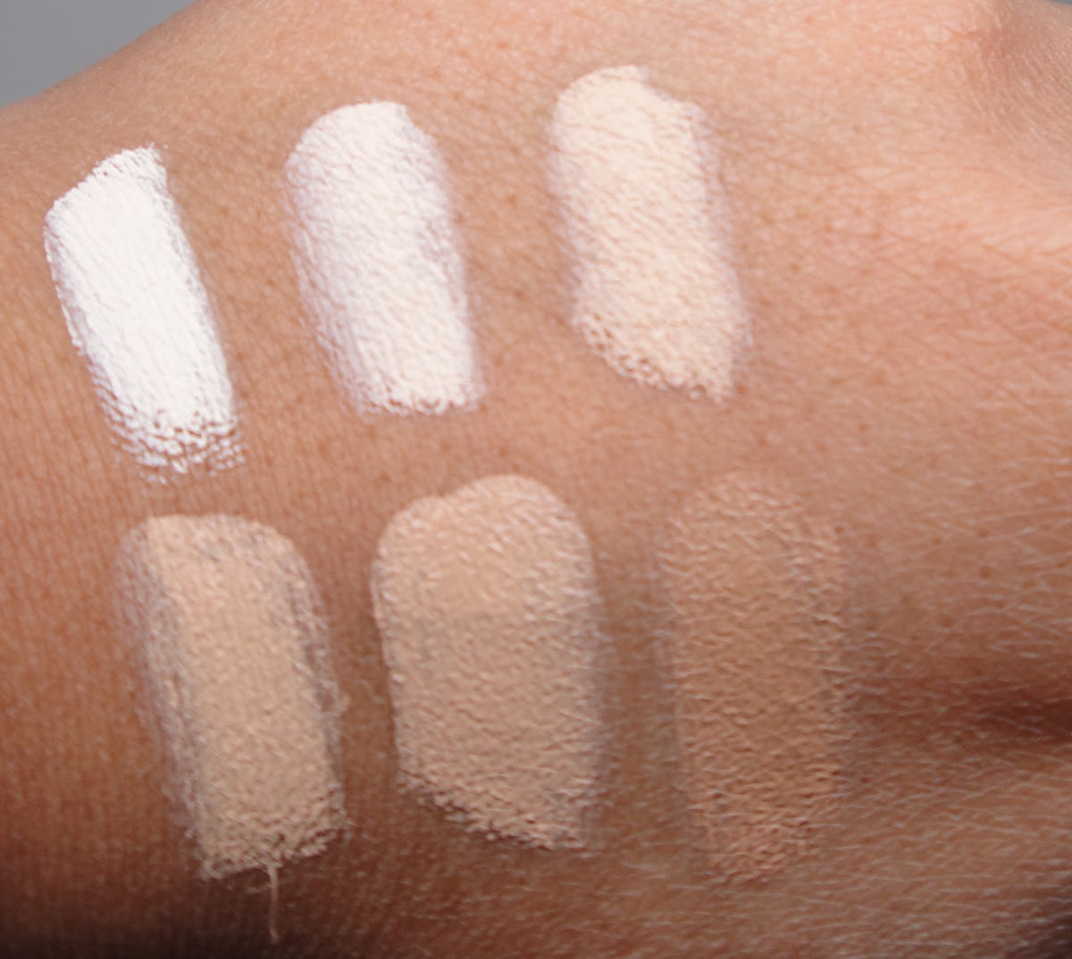 A complete Swatch Guide to RCMA Cream Foundations for Alcone at Home