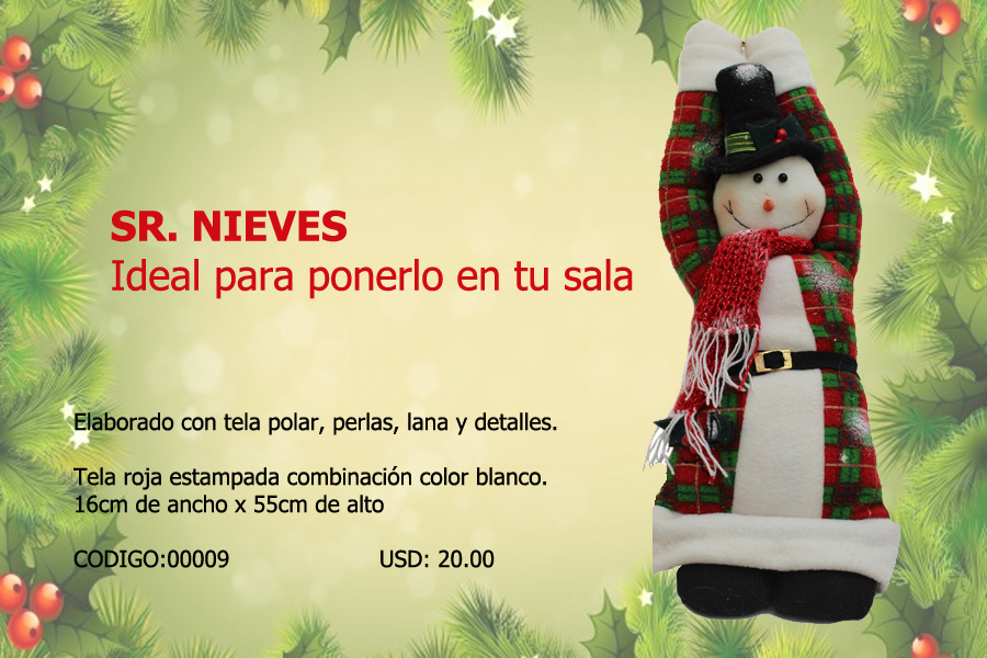 Sr. Nieves, ideal para ponerlo en tu sala. Sr. Nieves, ideal para ponerlo en tu sala.