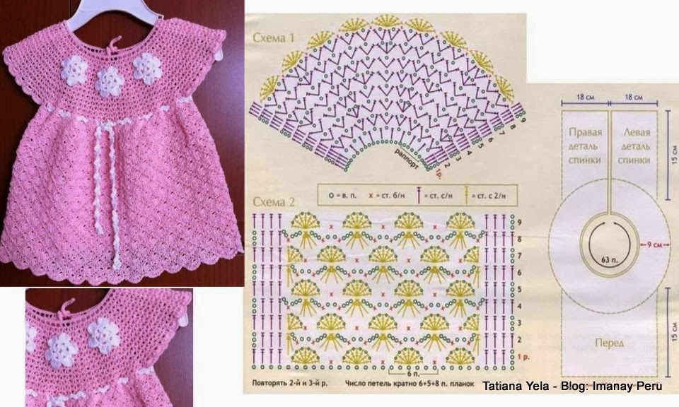 Vestidos de niña tejidos a crochet patrones