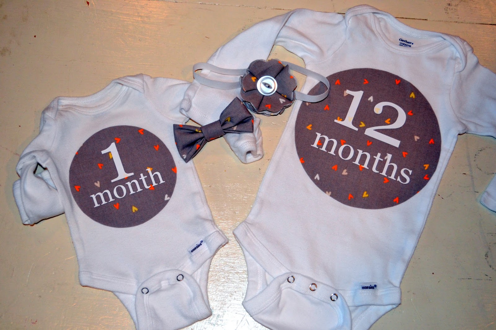 12 month onesies custom order Rachel Teodoro