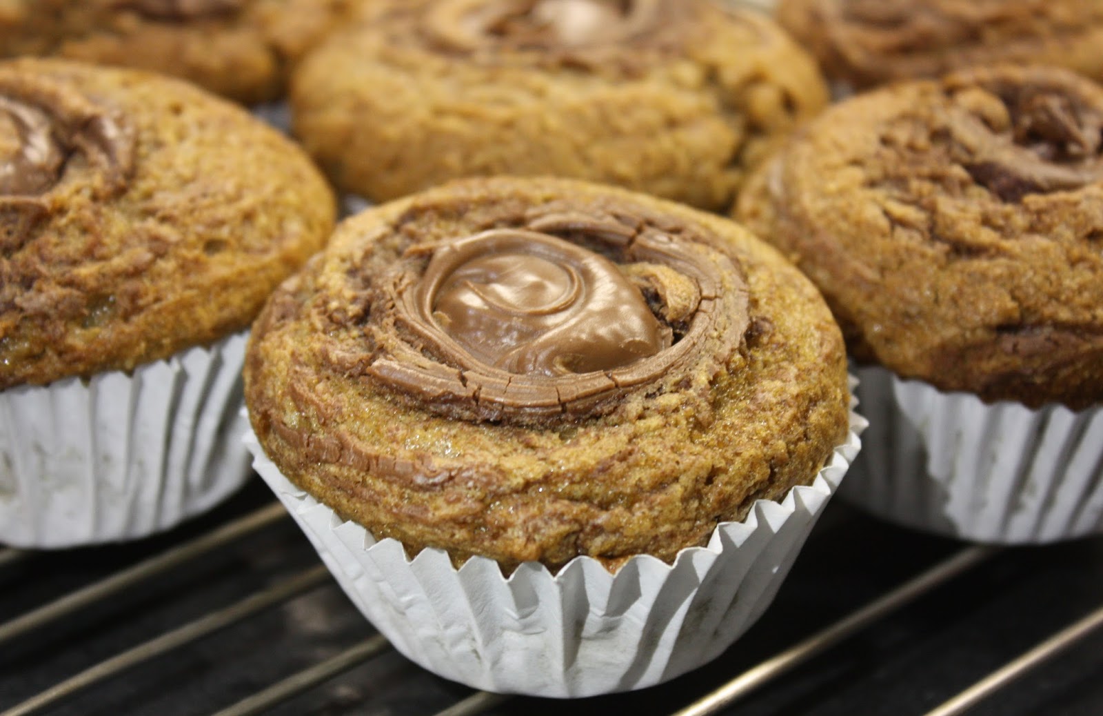 tresplatosenlamesa Muffins de plátano y Nutella