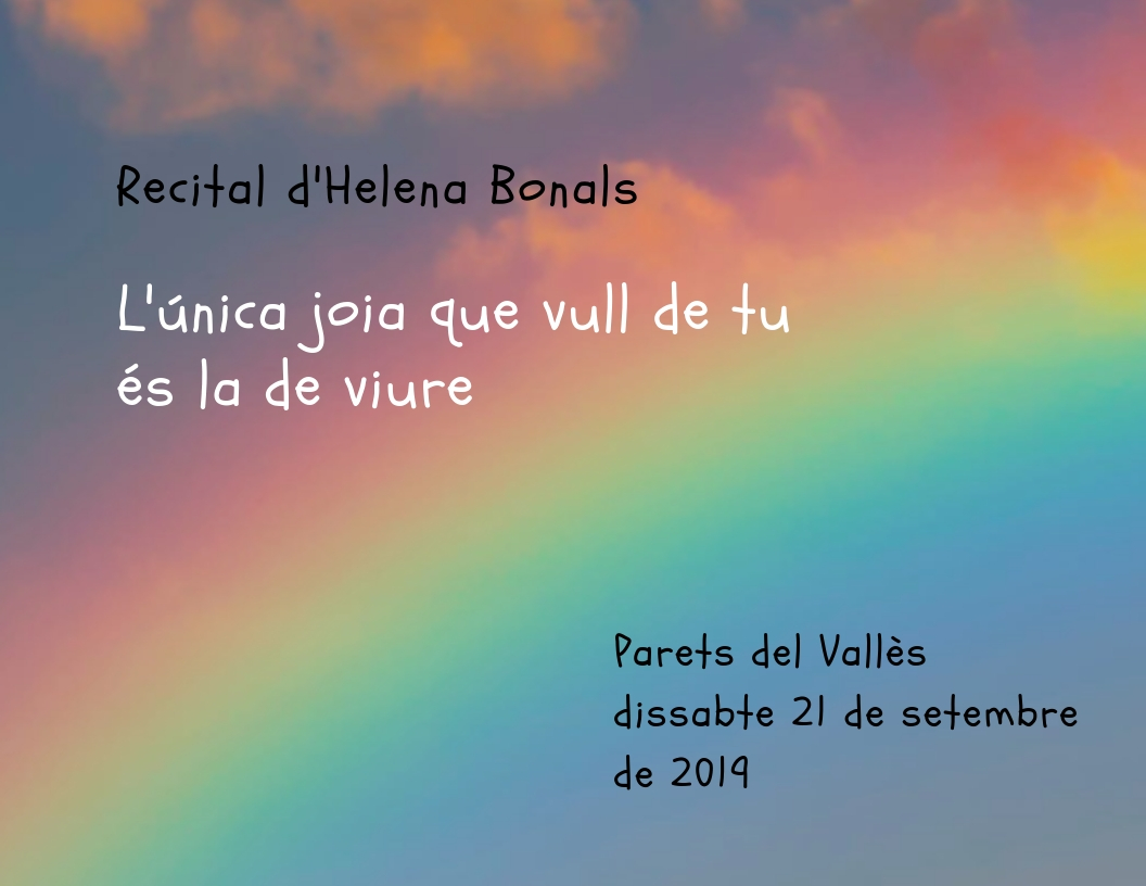 Recital dedicat a la meva poesia