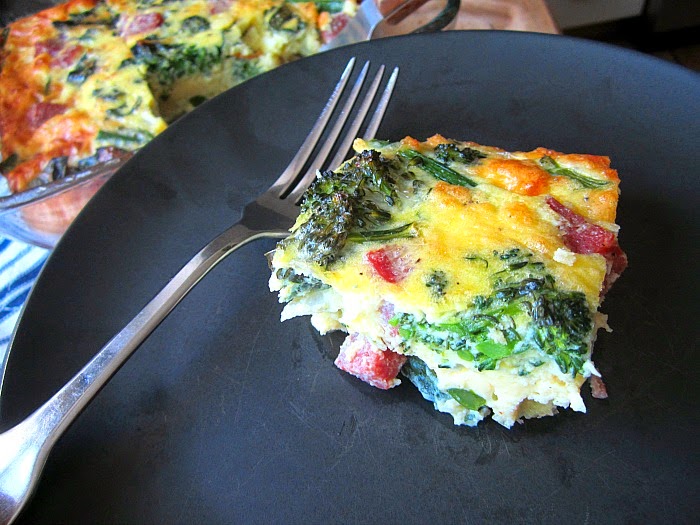 Kale, Broccoli & Salami Frittata
