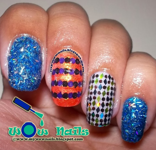 WoW Nails NOTD Glitter Bomb Nail Art