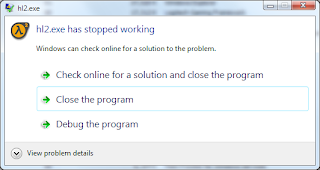 Hl2.exe has stopped working