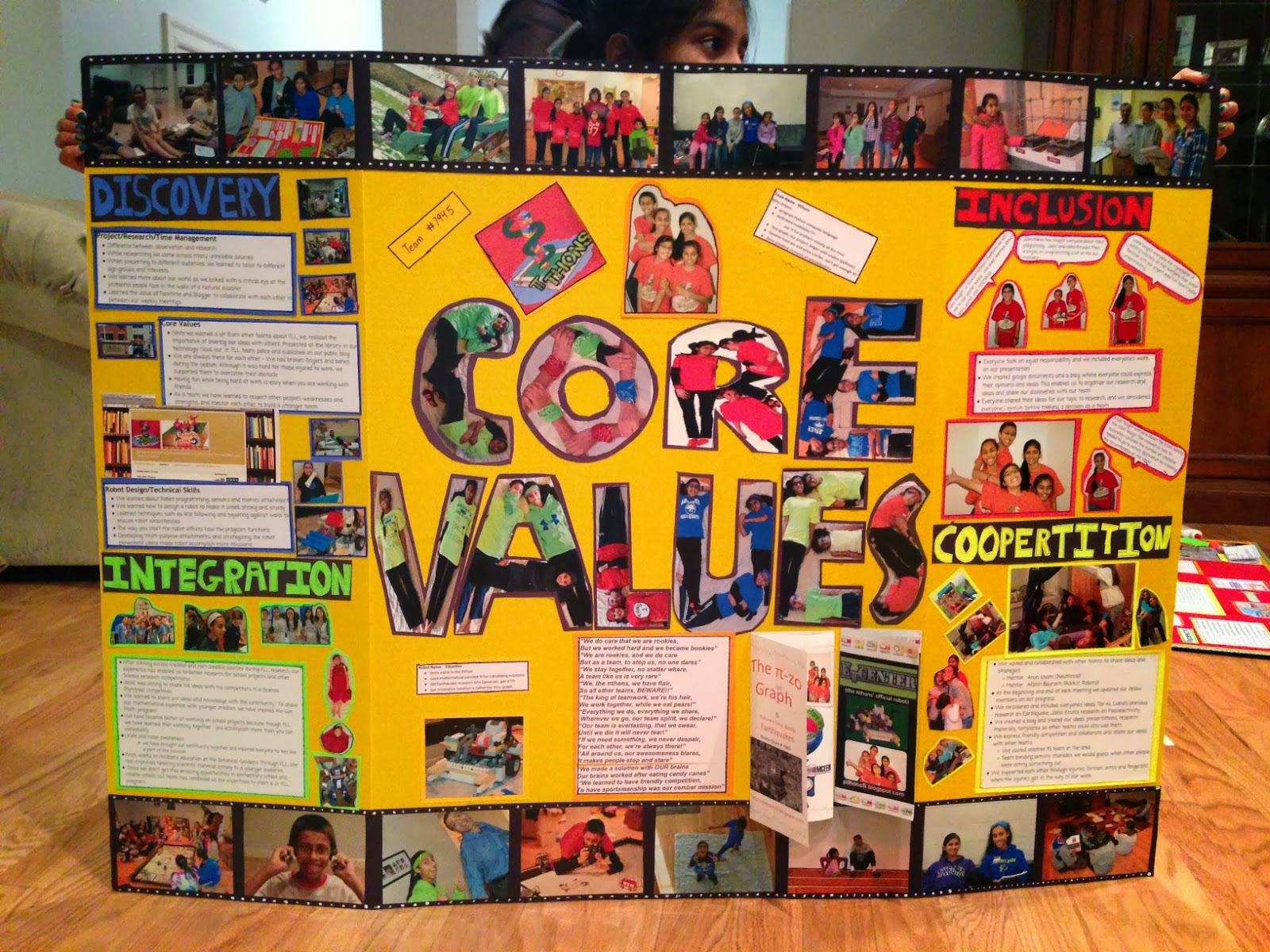 ╥thons Core Value Poster board