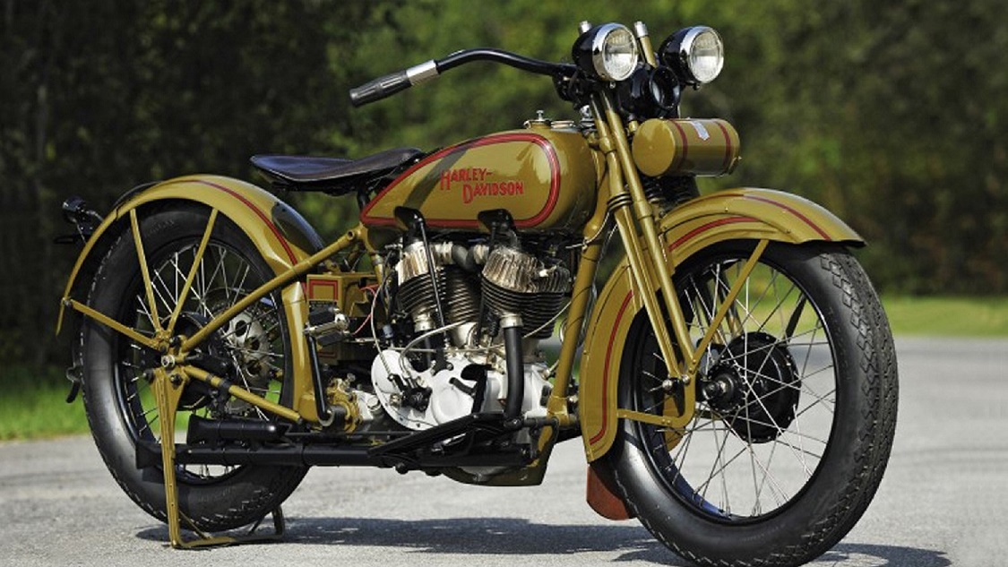 1929 - HARLEY JDH 1200 WITH DUAL HEADLIGHTS - DOUBLE EXHAUST - FREIN AVANT DEPUIS 1928