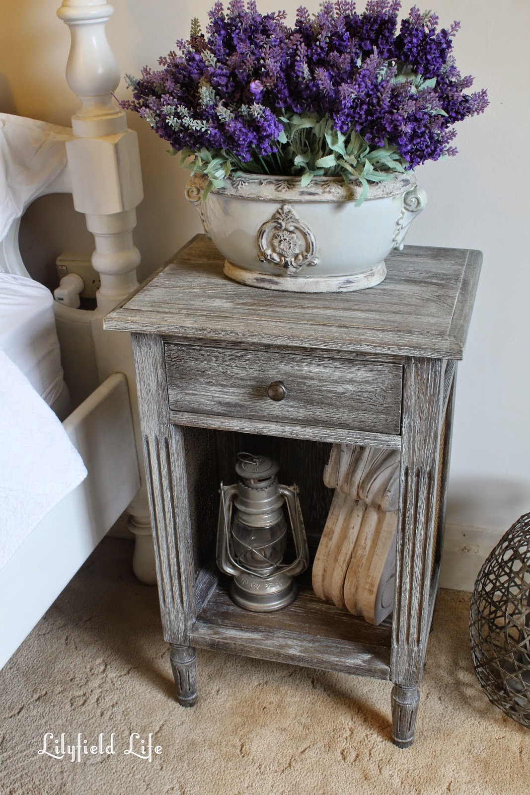 Lilyfield Life A Limed Elm Bedside Table