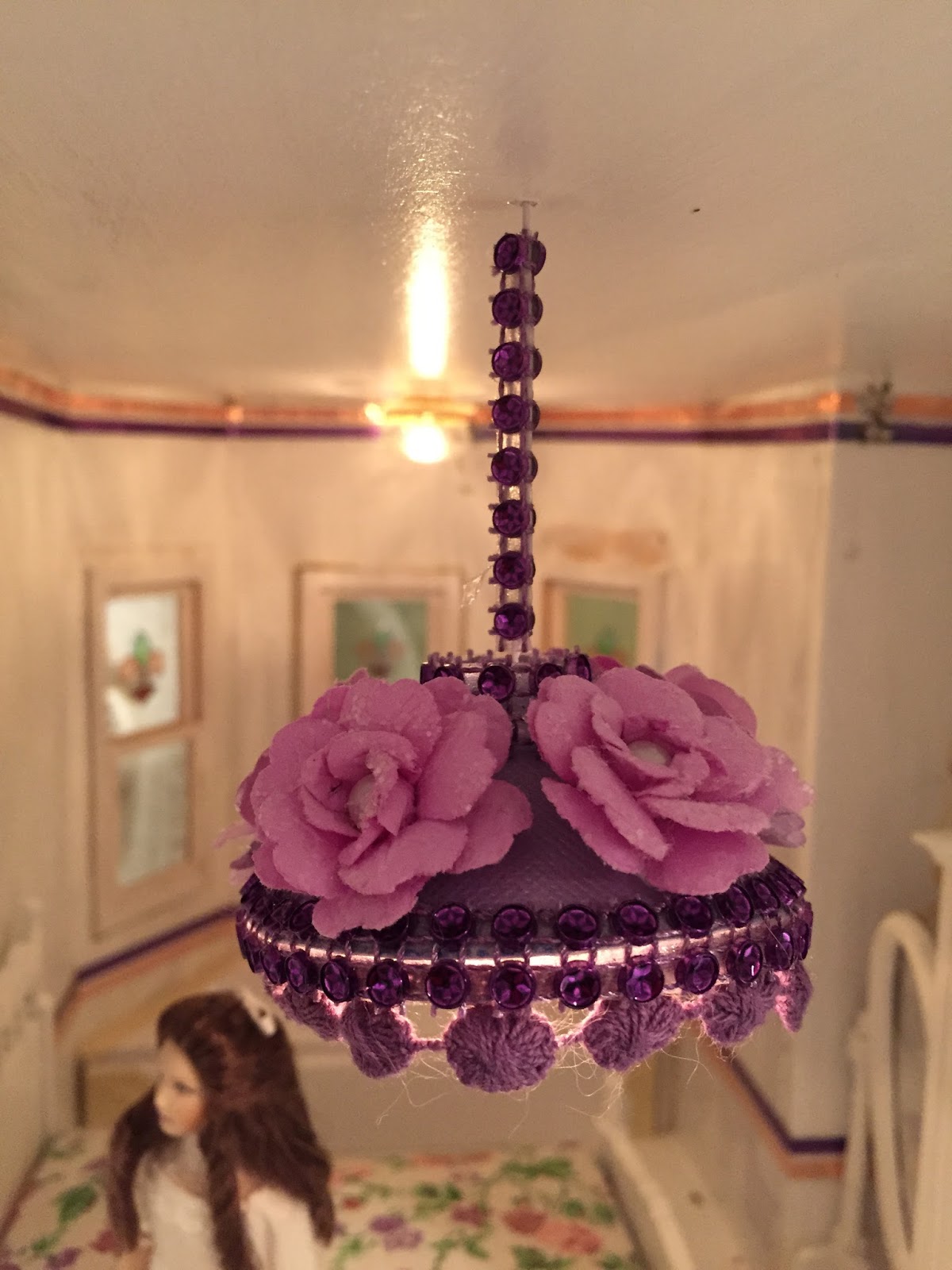 Jocelyn's Mountfield Dollhouse From Suction Cup to Ceiling Light