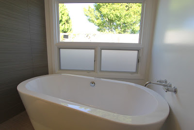 mid-century modern bathroom window