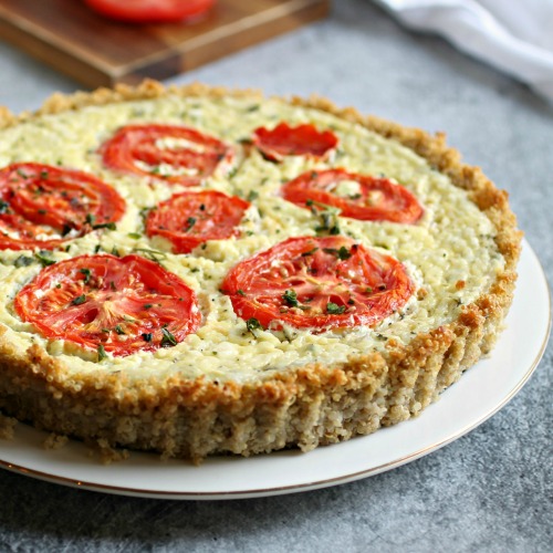 Hungry Couple Tomato and Cottage Cheese Tart with Quinoa Crust