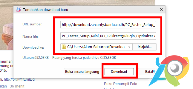Review Fitur SpeedUP Baidu PC Faster Terbaru
