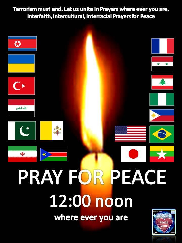 12:00 PRAY FOR PEACE TO END TERRORISM