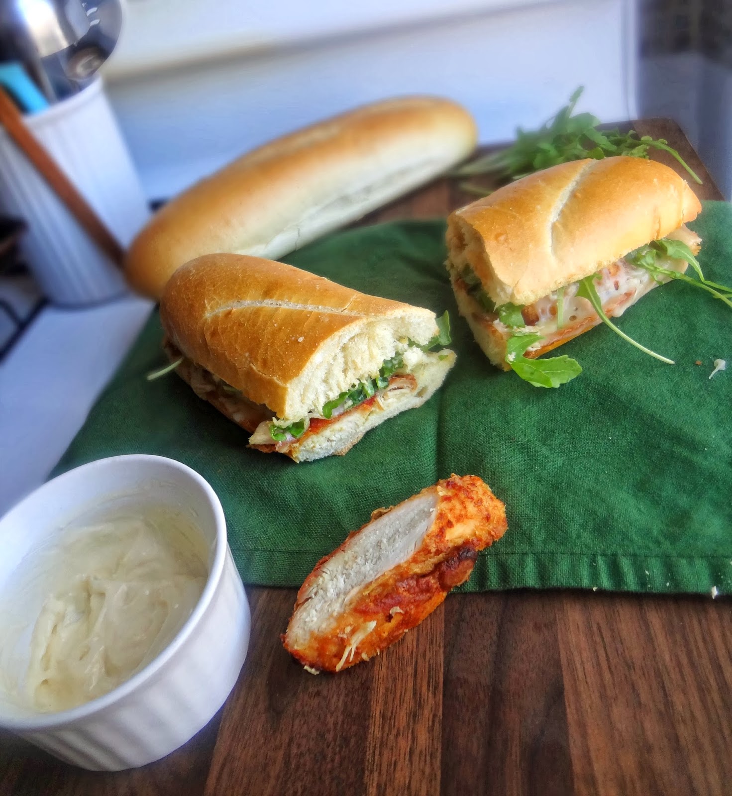 The Cooking Actress Chicken and Swiss Sandwich with Roasted Garlic